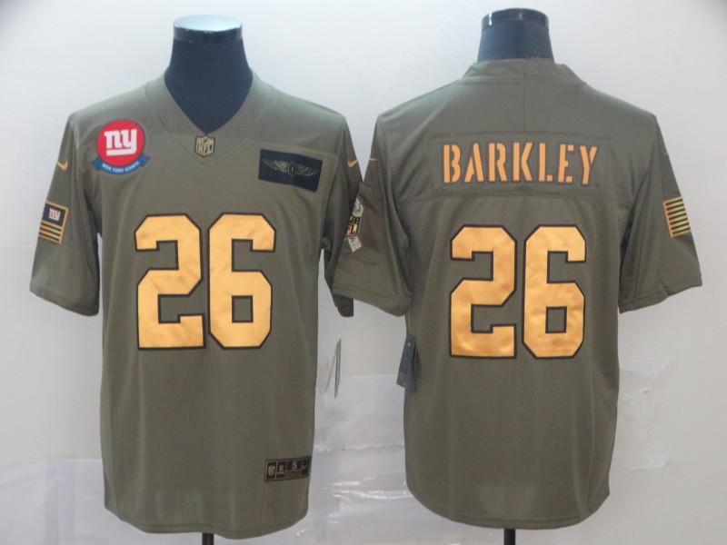 Men's New York Giants Saquon Barkley #26 Brown Alternate Jersey
